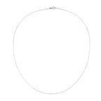 Close Out Deal - Rhodium Overlay Sterling Silver Box Chain (Size - 20) with Spring Ring Clasp_8507346