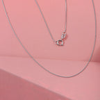 Close Out Deal - Rhodium Overlay Sterling Silver Box Chain (Size - 20) with Spring Ring Clasp_8507346_1