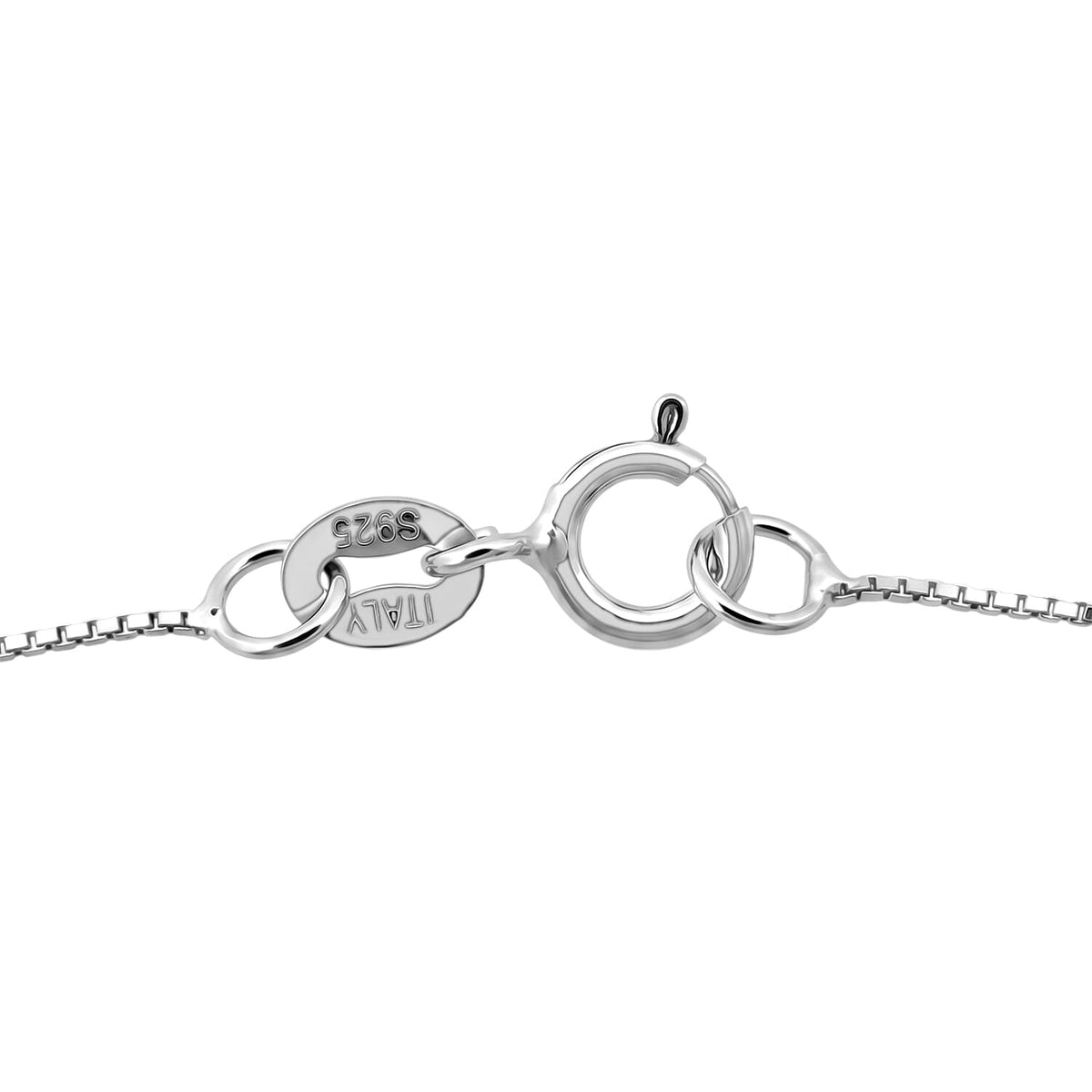 Close Out Deal - Rhodium Overlay Sterling Silver 0.4MM Box Chain (Size - 20) V32512525 4