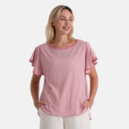 La Marey Embroidered Soft Touch Top (Size XL, 20-22) - Pink_8507867