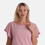 La Marey Embroidered Soft Touch Top (Size XL, 20-22) - Pink_8507867_4