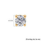 Luxuriant SI-G/H Lab Grown Diamond Solitaire Stud Earring with Screw Back in 18K Vermeil Yellow Gold Plated Sterling Silver 1.01 Ct._8507939_5