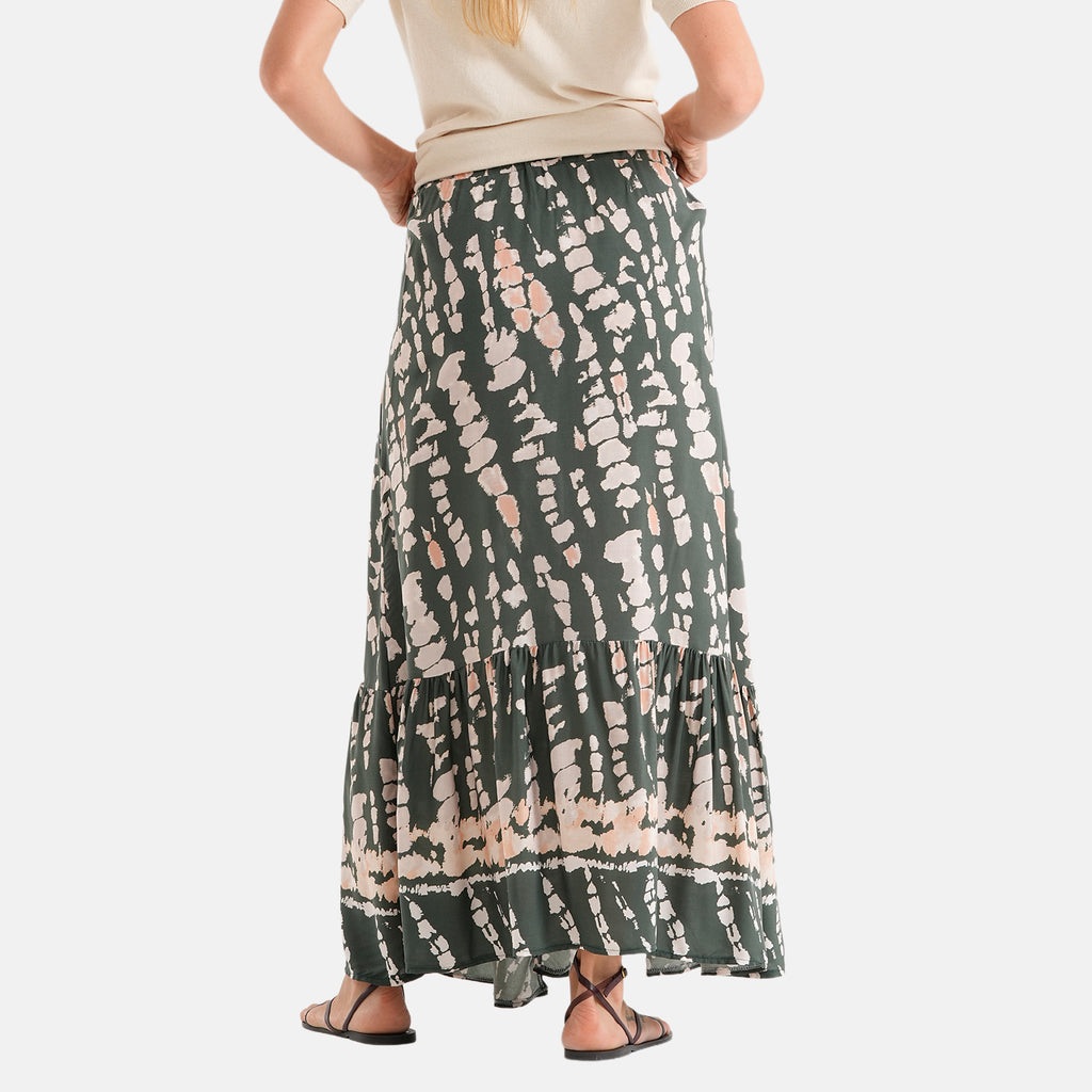 La Marey Print Buttoned Skirt (Size - S/M, 8-14) - Green_8507979_2