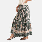 La Marey Print Buttoned Skirt (Size - S/M, 8-14) - Green_8507979_3