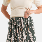 La Marey Print Buttoned Skirt (Size - S/M, 8-14) - Green_8507979_4