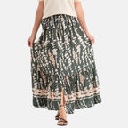 La Marey Print Buttoned Skirt (Size - L/XL, 16-22) - Green_8507980