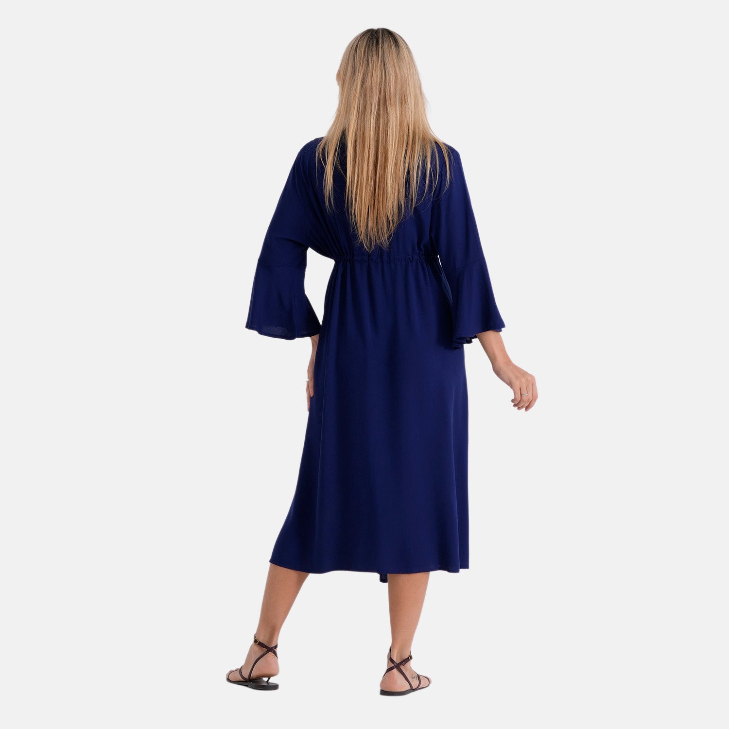 La Marey Womens 100% Viscose Long Kimono (One Size) - Blue 8508040 2