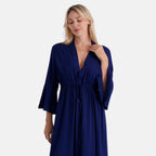 La Marey Womens 100% Viscose Long Kimono (One Size) - Blue_8508040_4