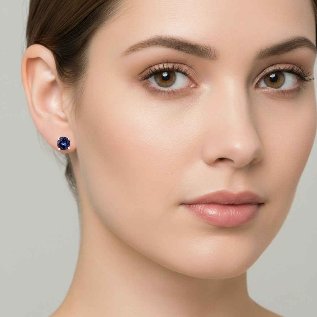 Close Out Deal- 14K Yellow Gold Premium Tanzanite Earring 2.20Ct. 8508091 1