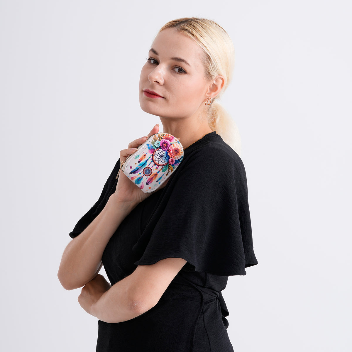Multicolour Flower &amp; Dreamcatcher RFID Protected Card Wallet V32611352 3
