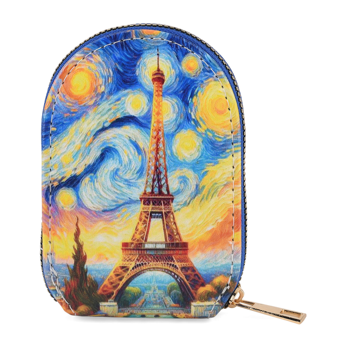 Paris Eiffel Tower Starry Night RFID Protected Card Wallet V32612613 0