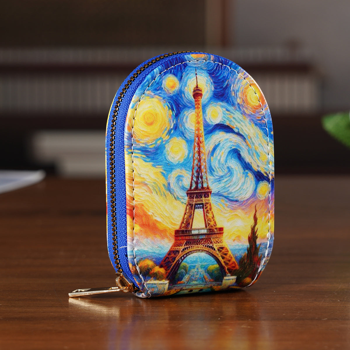 Paris Eiffel Tower Starry Night RFID Protected Card Wallet V32612613 2