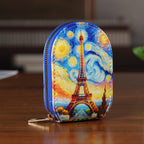 Eiffel Tower Starry Night Print RFID Card Wallet - Gold_8508210_1