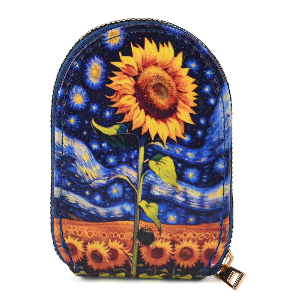 Sunflower Print RFID Card Wallet - Yellow_8508211