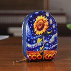 Sunflower Print RFID Card Wallet - Yellow_8508211_1