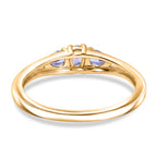 D'Joy - Tanzanite Trilogy Ring in Yellow Gold Plated Sterling Silver_8508220_4