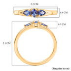 D'Joy - Tanzanite Trilogy Ring in Yellow Gold Plated Sterling Silver_8508220_5