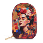 Artistic Lady Portrait with Flowers & Birds Print RFID Card Wallet - Multi Colour_8508224