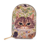 Cat Print RFID Card Wallet - Brown_8508227