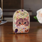 Cat Print RFID Card Wallet - Brown_8508227_1