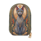 Cat Print RFID Card Wallet - Grey_8508229