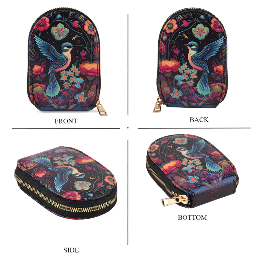 Bird and Flower Print RFID Card Wallet - Multi Colour_8508231_4