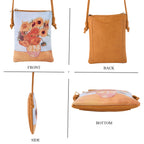 Womens RFID Blocking Sunflower Crossbody Sling Bag - Light Blue_8508250