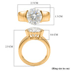 TJC BIRTHDAY SPECIAL - D'Joy Moissanite Solitaire Ring in 18K Vermeil Yellow Gold Plated Sterling Silver 4.00 Ct._8508287_5