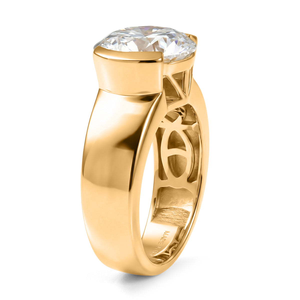 TJC BIRTHDAY SPECIAL - D'Joy Moissanite Solitaire Ring in 18K Vermeil Yellow Gold Plated Sterling Silver 4.00 Ct. V32565407 4