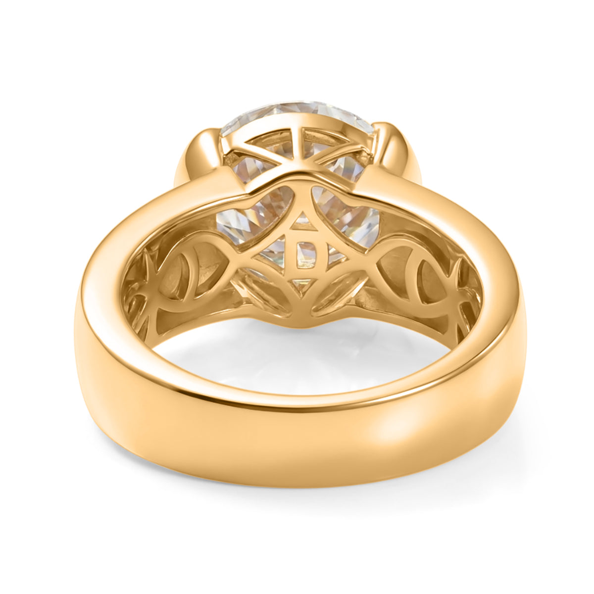 TJC BIRTHDAY SPECIAL - D'Joy Moissanite Solitaire Ring in 18K Vermeil Yellow Gold Plated Sterling Silver 4.00 Ct. V32565407 5
