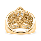 Red Carpet Luxuriant - SGL Certified Lab Grown Diamond SI/GH Dome Ring in 18K Vermeil Yellow Gold Plated Sterling Silver 3.00 Ct._8508324_4