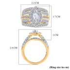 Red Carpet Luxuriant - SGL Certified Lab Grown Diamond SI/GH Dome Ring in 18K Vermeil Yellow Gold Plated Sterling Silver 3.00 Ct._8508324_5