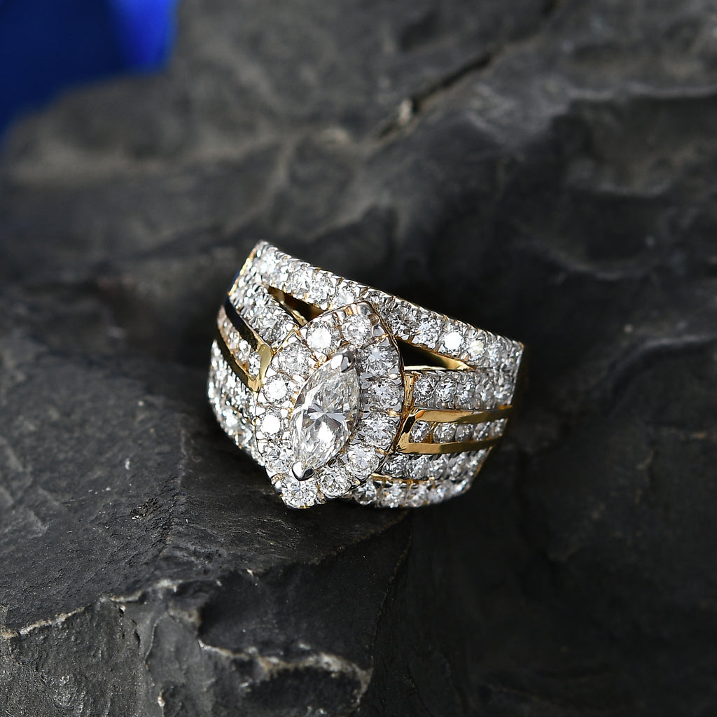 Red Carpet Luxuriant - SGL Certified Lab Grown Diamond SI/GH Dome Ring in 18K Vermeil Yellow Gold Plated Sterling Silver 3.00 Ct._8508325_2