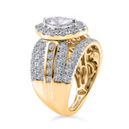 Red Carpet Luxuriant - SGL Certified Lab Grown Diamond SI/GH Dome Ring in 18K Vermeil Yellow Gold Plated Sterling Silver 3.00 Ct._8508325_3