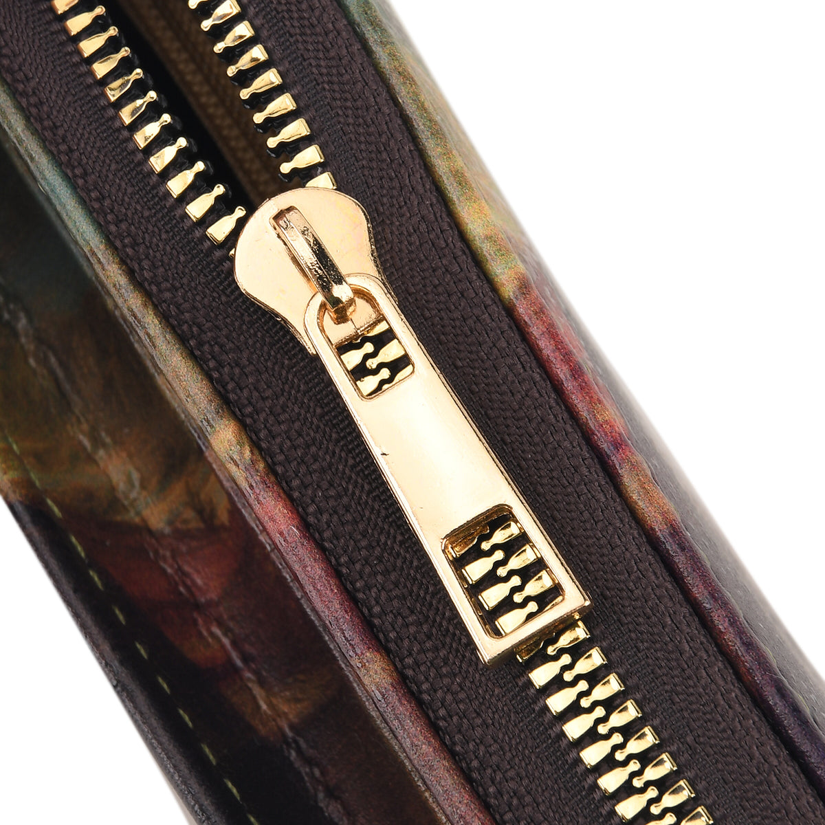 Designer Inspired Mona Lisa Portrait Phone Crossbody Bag with RFID Blocking - Green V32517979 6