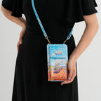 Designer Inspired Boat Portrait Phone Crossbody Bag with RFID Blocking - Blue_8508482_3
