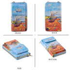 Designer Inspired Boat Portrait Phone Crossbody Bag with RFID Blocking - Blue_8508482_4