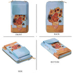 Designer Inspired Sunflower Portrait Phone Crossbody Bag with RFID Blocking - Yellow_8508483_4