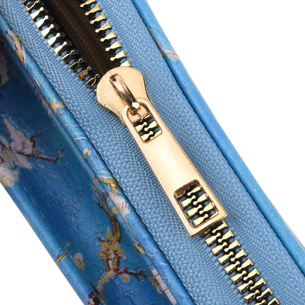 Designer Inspired Van Gogh Portrait Phone Crossbody Bag with RFID Blocking - Blue_8508487_6