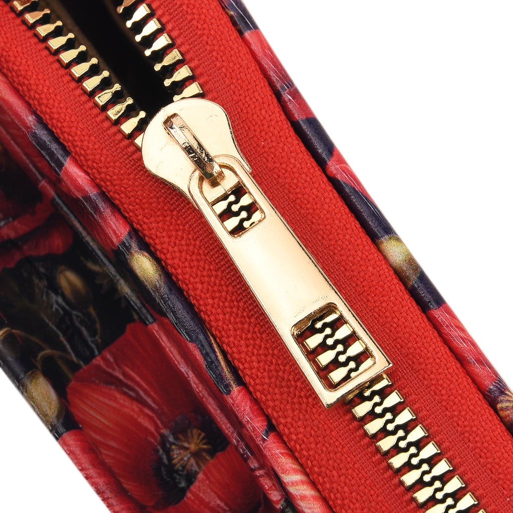 Designer Inspired Rose Print Phone Crossbody Bag with RFID Blocking - Red_8508499_6