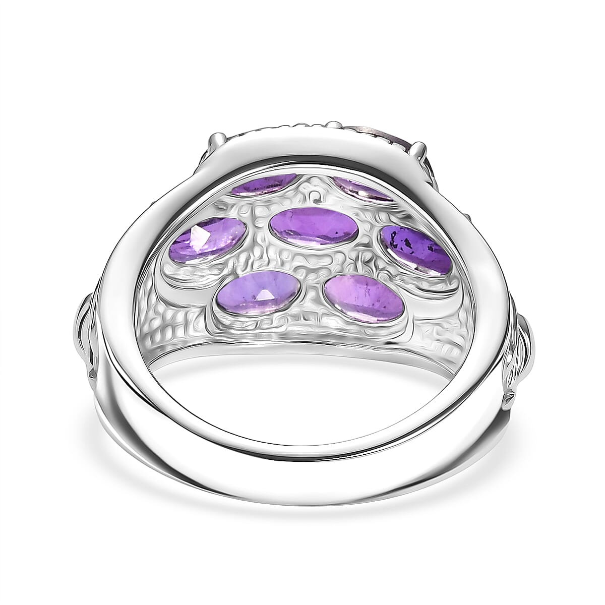 EverTrue Natural Zambian Amethyst Cluster Ring 3.03 Ct. 8508983 5
