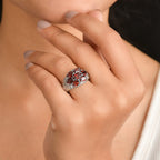 EverTrue Natural Mozambique Garnet Cluster Ring 3.84 Ct._8509025_1