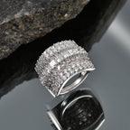Luxuriant - SGL Certified Lab Grown Diamond (SI/G-H) Cocktail Ring in Rhodium Overlay Sterling Silver 3.00 Ct._8509416_2