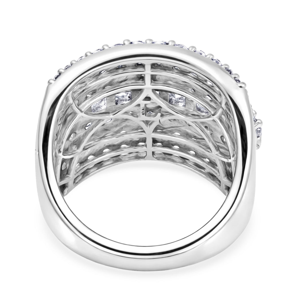 Luxuriant - SGL Certified Lab Grown Diamond (SI/G-H) Cocktail Ring in Rhodium Overlay Sterling Silver 3.00 Ct._8509416_4