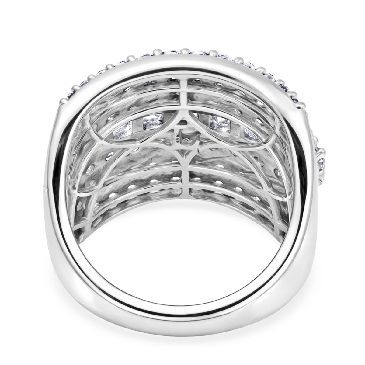 LUXURIANT 3 Ct. Lab Grown Diamond Cluster Ring in Rhodium Overlay Sterling Silver, SGL Certified (SI-G-H) 8509416 5
