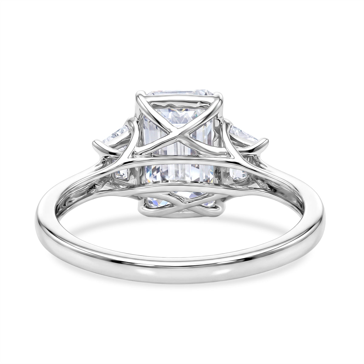 LUXURIANT 3 Ct. Lab Grown Diamond Emerald-Cut Ring in 950 Platinum IGI Certified (VS-EF) 8509714 5