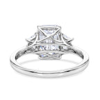 Luxuriant 950 Platinum IGI Certified VS/EF Emerald Cut Lab Grown Diamond Trilogy Ring 3.00 Ct_8509715_4