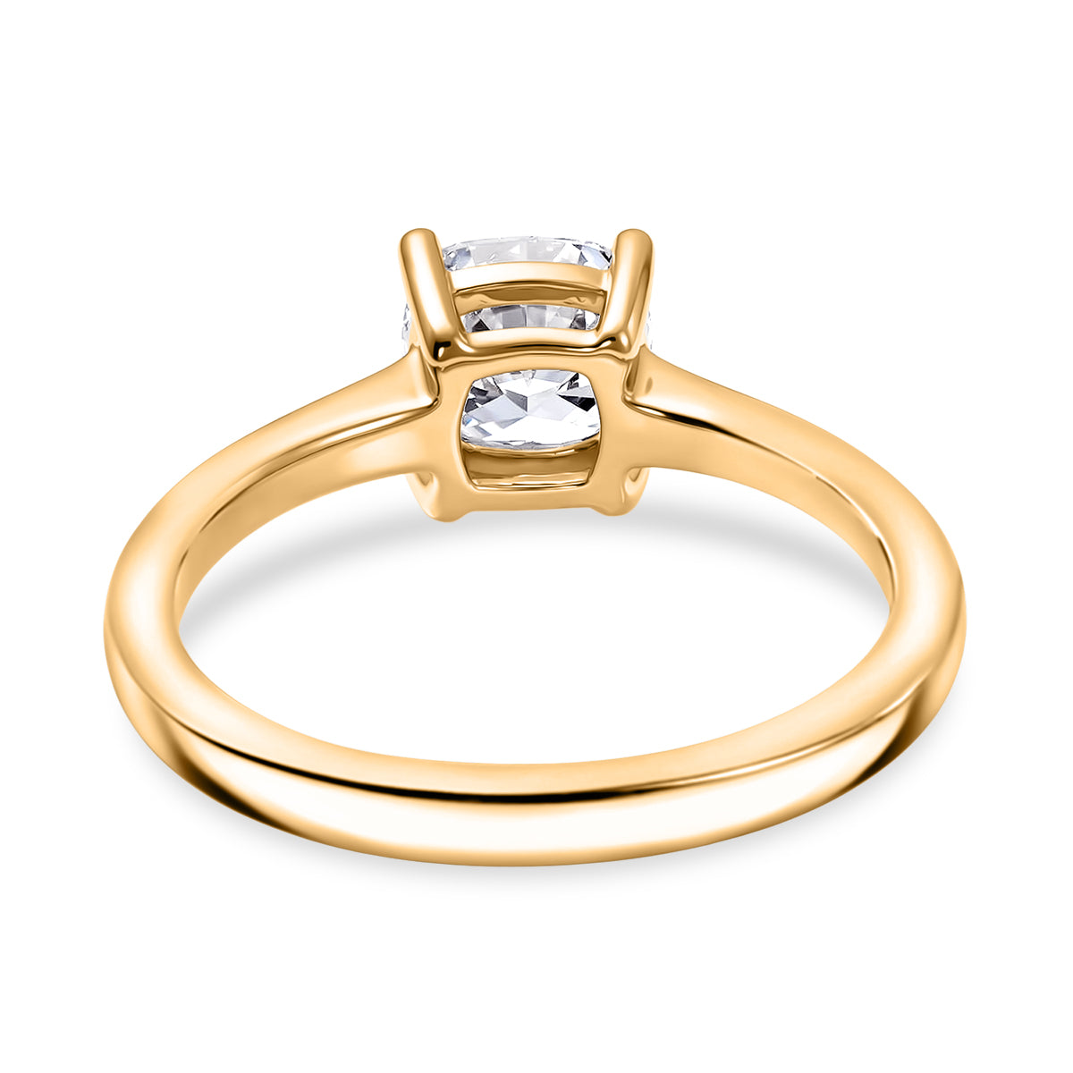 LUXURIANT 1 Ct. Lab Grown Diamond Solitaire Ring in 18K Vermeil Yellow Gold Over Sterling Silver (SI-G-H) 8510270 5