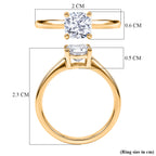 Luxuriant SI-G/H Lab Grown Diamond Solitaire Ring in 18K Vermeil Yellow Gold Plated Sterling Silver 1.02 Ct._8510270_5