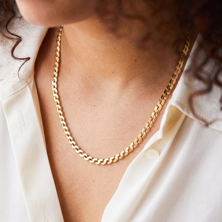 Maestro Collection - 9K Yellow Gold Necklace (Size - 20) with Ocean Wavelink, Gold Wt. 8.50 Gms 8510435 2